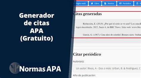 generador cita apa|Generador de citas APA gratuito [Versión 2024]